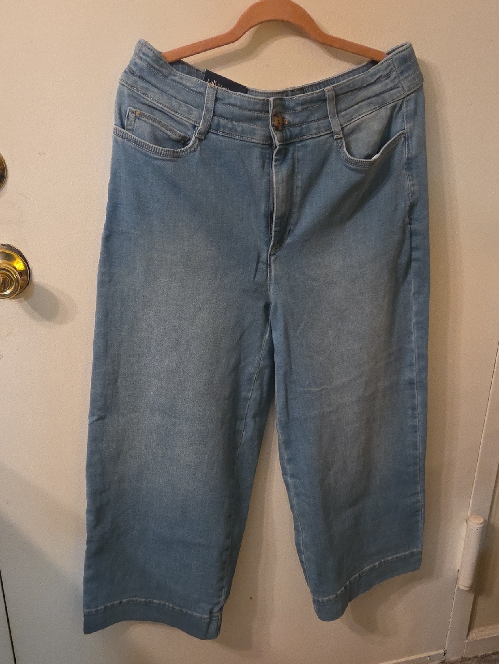 J. Jill Light Blue Cropped Wide-Leg Jeans 16